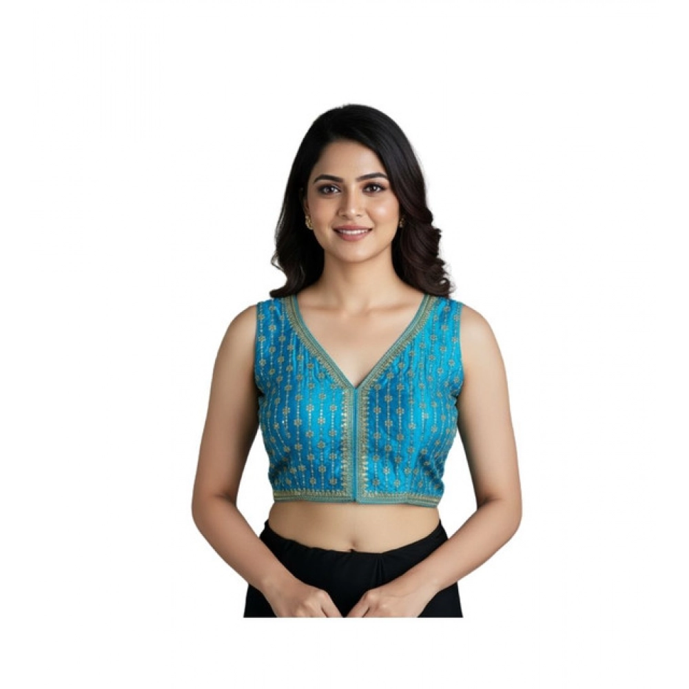PID-64773-Women-s-Silk-Blend-Embroidered-V-Neck-Non-Padded-Blouse-Sky-38-Ready-Alterable-up-to-42-1-1000x1000-1.webp Generic Women's Silk Blend Embroidered V-Neck Non Padded Blouse (Sky 38 Ready (Alterable up to 42) - Image 1