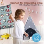 Generic Soft Plush Printed Baby Infant Pillow for Kids Age 1 To 5 Years (Grey) - Image 2