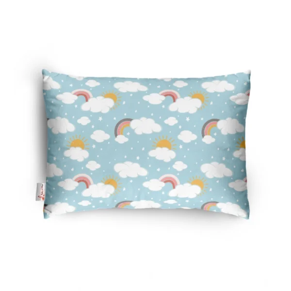 Generic Soft Plush Printed Baby Infant Pillow for Kids Age 1 To 5 Years (Sky Blue)