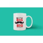 Printed Ceramic Coffee Mug - 1 Pieces, White, 11oz - Image 2