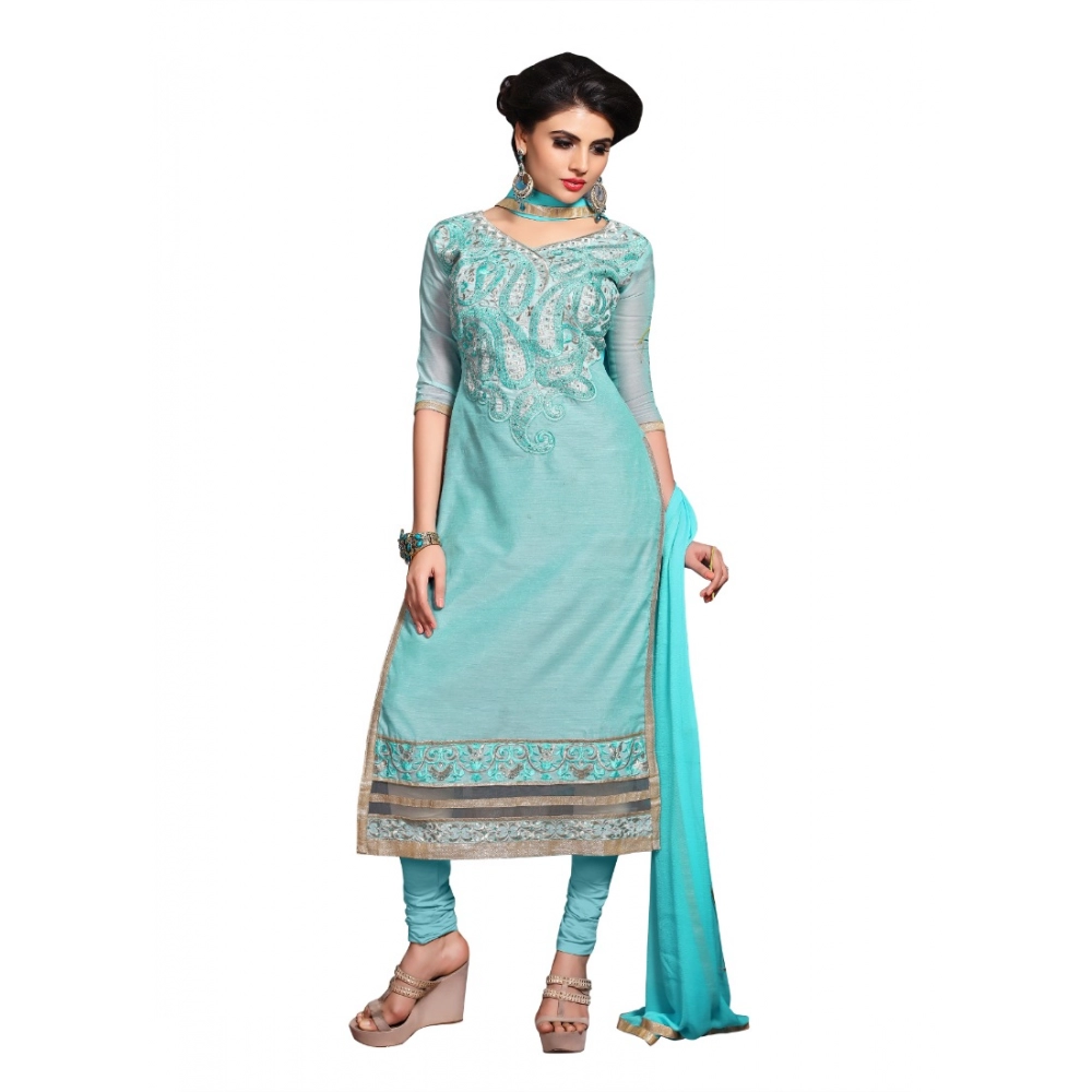 50991743248_2b24f5757b_o_d-1000x1000-1.webp Women's Chanderi Unstitched Salwar Suit-Material With Dupatta (Light Sea Green,2.3 Mtrs) - Image 1
