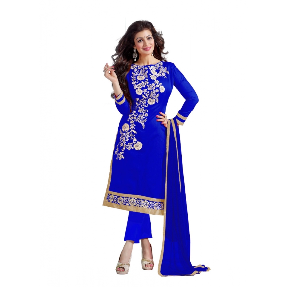 50991761268_b6f0ac7c1a_o_d-1000x1000-1.webp Women's Chanderi Unstitched Salwar Suit-Material With Dupatta (Blue,2 Mtrs) - Image 1