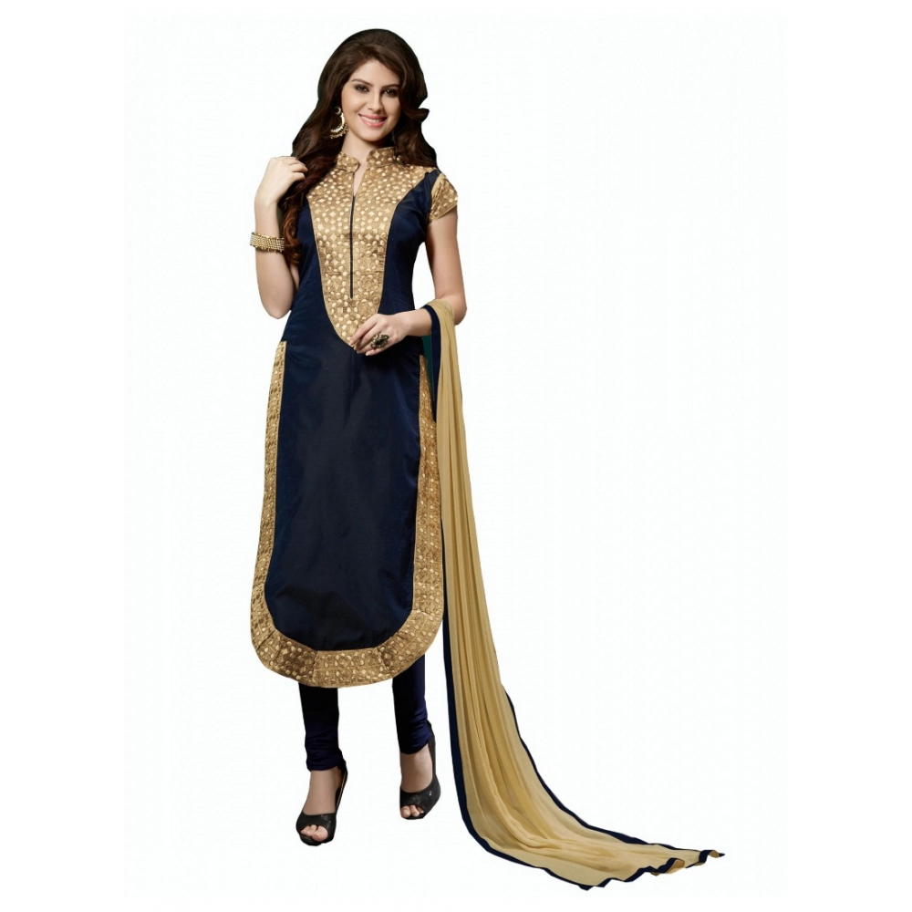 50992455281_0d6b10e64b_o_d-1000x1000-1.webp Women's Chanderi Unstitched Salwar Suit-Material With Dupatta (Black,2 Mtrs) - Image 1