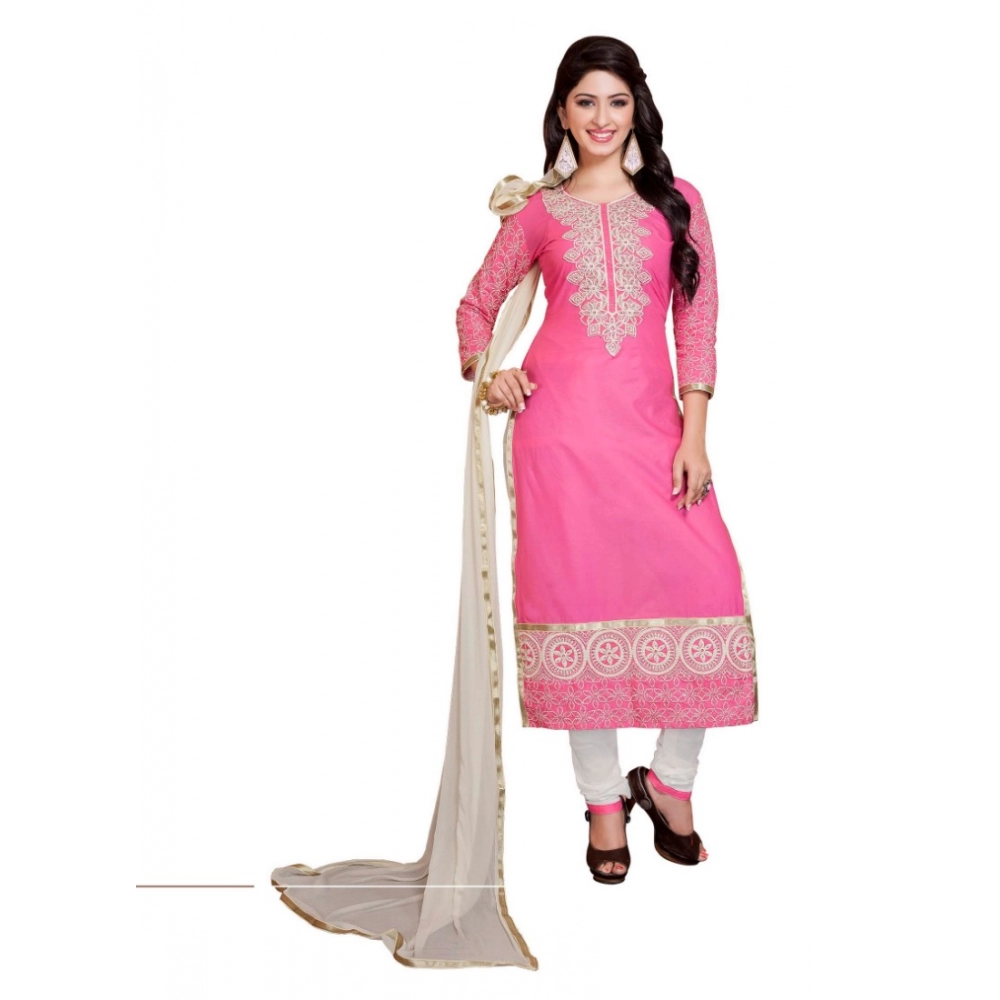 50992551357_02571a3ea8_o_d-1000x1000-1.webp Women's Georgette Unstitched Salwar Suit-Material With Dupatta (Pink & White,2.2 Mtrs) - Image 1