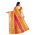 Women's Kota Doria Cotton Plain Saree With Blouse (Multicolor, 5-6 Mtrs) - Image 2
