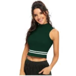 Women's Polyester, Knitting Western Wear Tops (Green) - Image 4