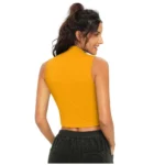 Women's Polyester, Knitting Western Wear Tops (Yellow) - Image 2