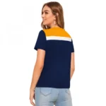 Women's Polyester, Knitting Western Wear T-Shirt (Yellow) - Image 2