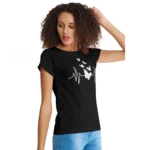 Women's Cotton Western Wear T Shirt (Black) - Image 3