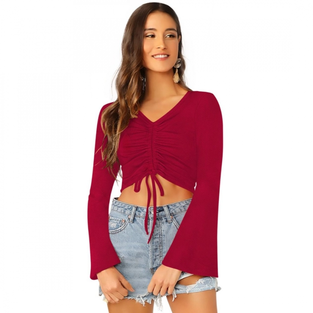 51833559318_74cd68b12d_o_d-1000x1000-1.webp Women's 95% Polyester 5% Spandex Western Wear Tops (Maroon) - Image 1