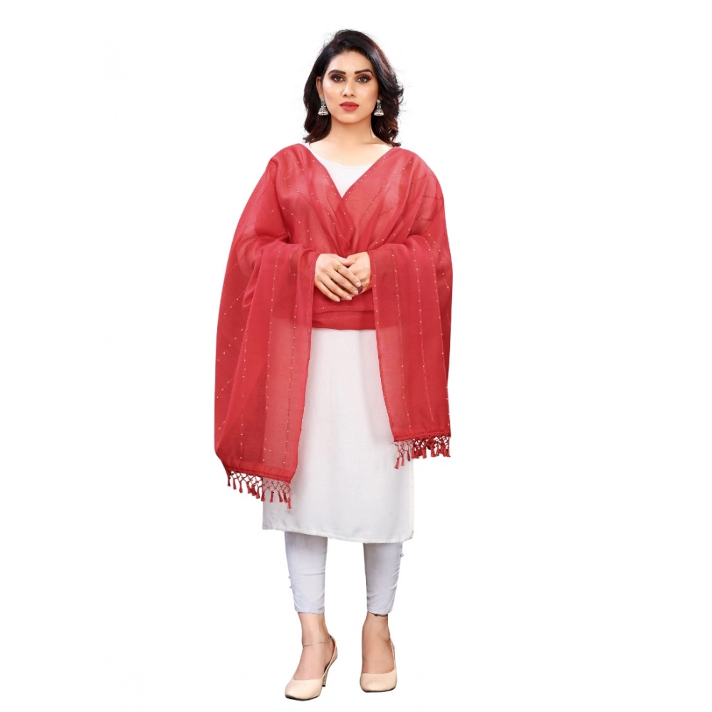 51956169039_2a2c53be26_o_d-1000x1000-1.webp Women's Cotton Silk Strips Printed Dupatta (Maroon, Length:2-2.4 mtr) - Image 1