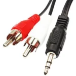 3.5mm Stereo Audio Male to 2RCA Male EP to 2RCA 3 Yards Connects Mobile and Home Theatre (Black) - Image 2
