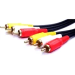 3RCA Male to 3RCA Male Audio Video Cable 3 Yards Compatible for TV, LCD, LED, DTH, DVD, VCR (Black) - Image 2