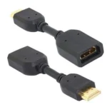 Male to Female HDMI Cables 0.1 (Black) - Image 3