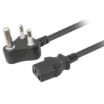 Supreme Quality 1.2 Meter 3Pin Power Cord for Computer Monitor Desktop, Printer, UPS, SMPS, Scanner (Black) - Image 3