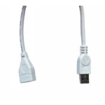 USB Male to Female Extension Cable 1.5 Yards Supports LCD, LED, TV USB Ports Connects Printer, PC, External Hard Drive (White) - Image 2