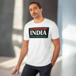 Men's PC Cotton India Printed T Shirt (Color: White, Thread Count: 180GSM) - Image 6