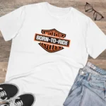 Men's PC Cotton Bike Ride Design Printed T Shirt (Color: White, Thread Count: 180GSM) - Image 4