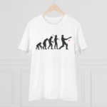 Men's PC Cotton Cricket Design Printed T Shirt (Color: White, Thread Count: 180GSM) - Image 3