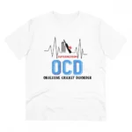 Men's PC Cotton Cricket Design Printed T Shirt (Color: White, Thread Count: 180GSM)