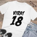 Men's PC Cotton Cricket Design Printed T Shirt (Color: White, Thread Count: 180GSM) - Image 4