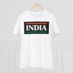 Men's PC Cotton India Printed T Shirt (Color: White, Thread Count: 180GSM) - Image 3