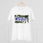 Men's PC Cotton Cricket Design Printed T Shirt (Color: White, Thread Count: 180GSM) - Image 3