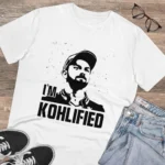 Men's PC Cotton Cricket Design Printed T Shirt (Color: White, Thread Count: 180GSM) - Image 4