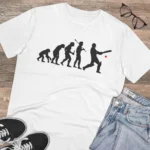 Men's PC Cotton Cricket Design Printed T Shirt (Color: White, Thread Count: 180GSM) - Image 4