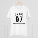 Men's PC Cotton Cricket Design Printed T Shirt (Color: White, Thread Count: 180GSM) - Image 3