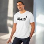 Men's PC Cotton Cast Design Barot Printed T Shirt (Color: White, Thread Count: 180GSM) - Image 6