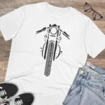 Men's PC Cotton Bike Ride Design Printed T Shirt (Color: White, Thread Count: 180GSM) - Image 4