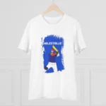 Men's PC Cotton Cricket Design Printed T Shirt (Color: White, Thread Count: 180GSM) - Image 3