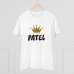 Men's PC Cotton Patel Printed T Shirt (Color: White, Thread Count: 180GSM) - Image 3