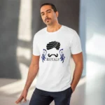 Men's PC Cotton Cricket Design Printed T Shirt (Color: White, Thread Count: 180GSM) - Image 6