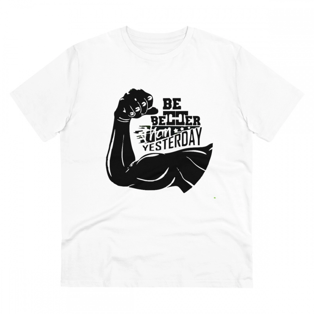52056346624_ce55d4b46e_o_d-1000x1000-1.webp Men's PC Cotton Be Beter Than Yesterday Printed T Shirt (Color: White, Thread Count: 180GSM) - Image 1