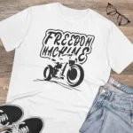 Men's PC Cotton Bike Ride Design Printed T Shirt (Color: White, Thread Count: 180GSM) - Image 4
