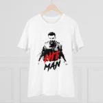 Men's PC Cotton Cricket Design Printed T Shirt (Color: White, Thread Count: 180GSM) - Image 3