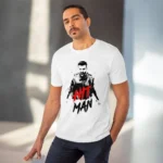 Men's PC Cotton Cricket Design Printed T Shirt (Color: White, Thread Count: 180GSM) - Image 6