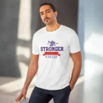 Men's PC Cotton Be Stronger Than Your Excuse Desing Printed T Shirt (Color: White, Thread Count: 180GSM) - Image 6