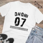 Men's PC Cotton Cricket Design Printed T Shirt (Color: White, Thread Count: 180GSM) - Image 4