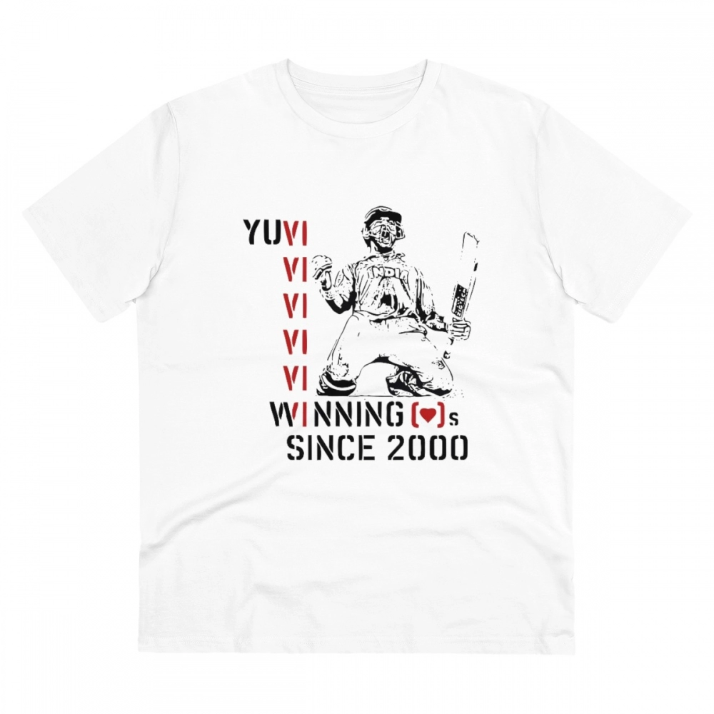 52056604155_31217fba01_o_d-1000x1000-1.webp Men's PC Cotton Cricket Design Printed T Shirt (Color: White, Thread Count: 180GSM) - Image 1