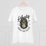 Men's PC Cotton Gorila Desing Printed T Shirt (Color: White, Thread Count: 180GSM) - Image 3