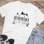 Men's PC Cotton Explore The Unseen Printed T Shirt (Color: White, Thread Count: 180GSM) - Image 4