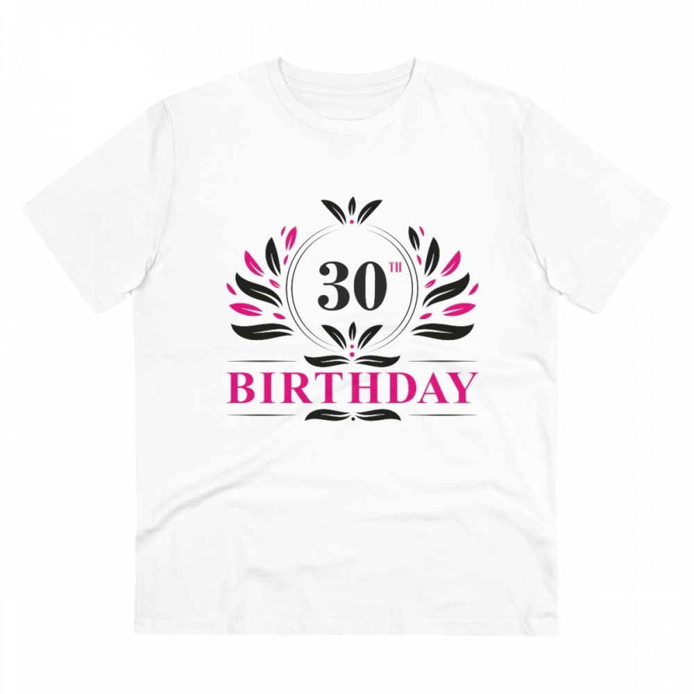 52059846692_8290f01c70_o_d-1000x1000-1.webp Men's PC Cotton 30th Birthday Printed T Shirt (Color: White, Thread Count: 180GSM) - Image 1