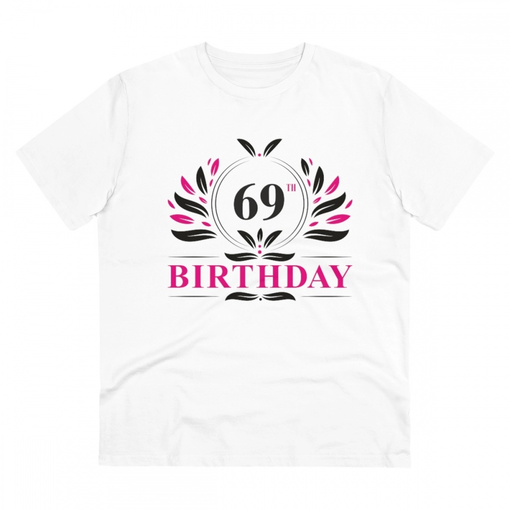 52059864462_b1f9bd0556_o_d-1000x1000-1.webp Men's PC Cotton 69th Birthday Printed T Shirt (Color: White, Thread Count: 180GSM) - Image 1