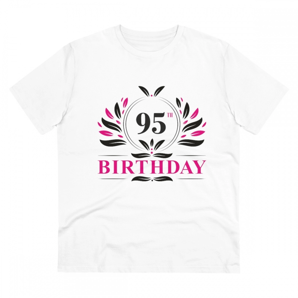 52059868102_7f620db753_o_d-1000x1000-1.webp Men's PC Cotton 95th Birthday Printed T Shirt (Color: White, Thread Count: 180GSM) - Image 1