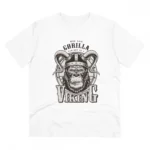 Men's PC Cotton Gorila Desing Printed T Shirt (Color: White, Thread Count: 180GSM)