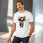 Men's PC Cotton Gorila Desing Printed T Shirt (Color: White, Thread Count: 180GSM) - Image 6