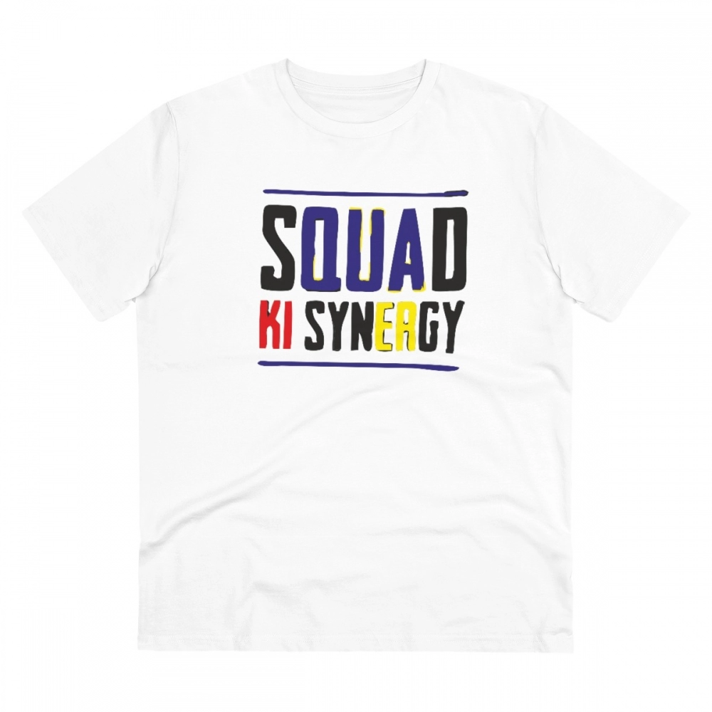 52060860901_fe5fac0782_o_d-1000x1000-1.webp Men's PC Cotton Squed Ki Syneagy Printed T Shirt (Color: White, Thread Count: 180GSM) - Image 1